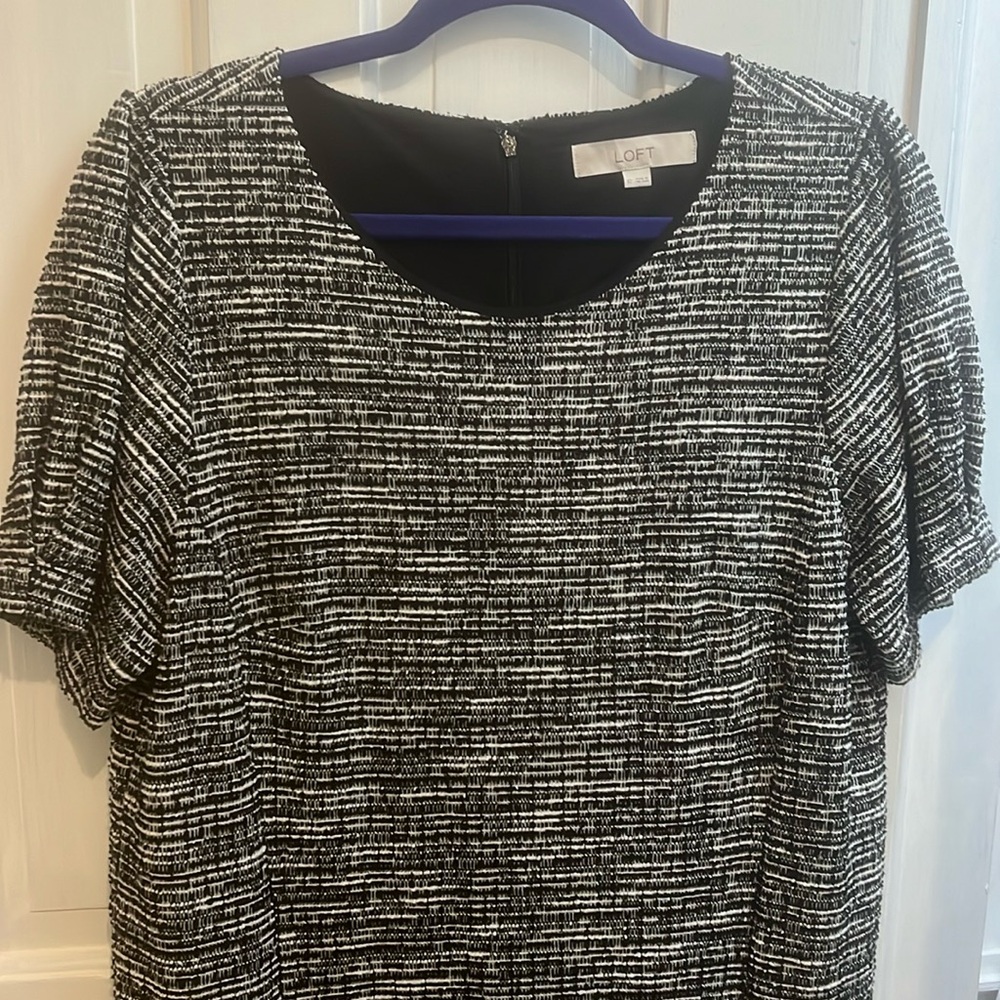 Loft dress, textured with buttons, size 12